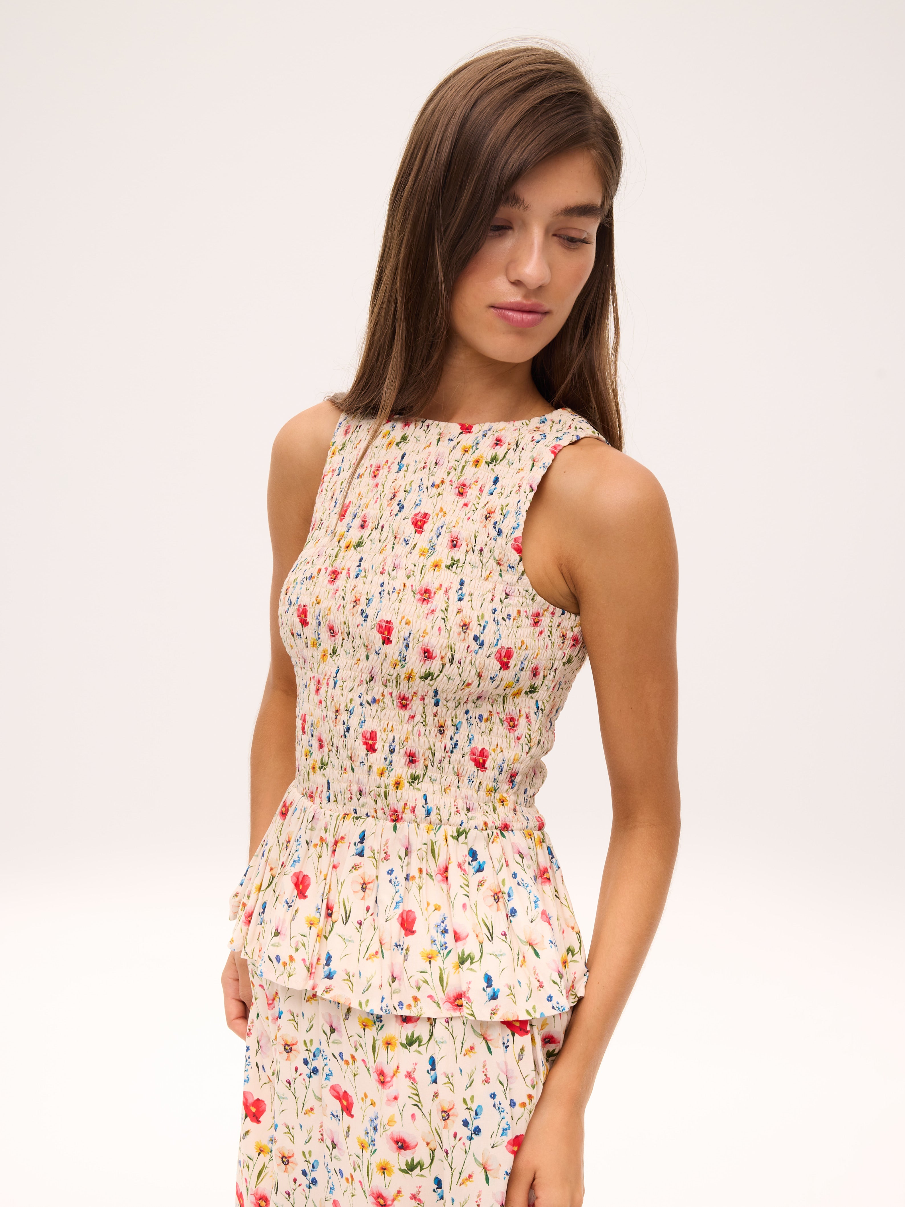 DUX FLOWERS - SET: TOP + FALDA (Top & Skirt)