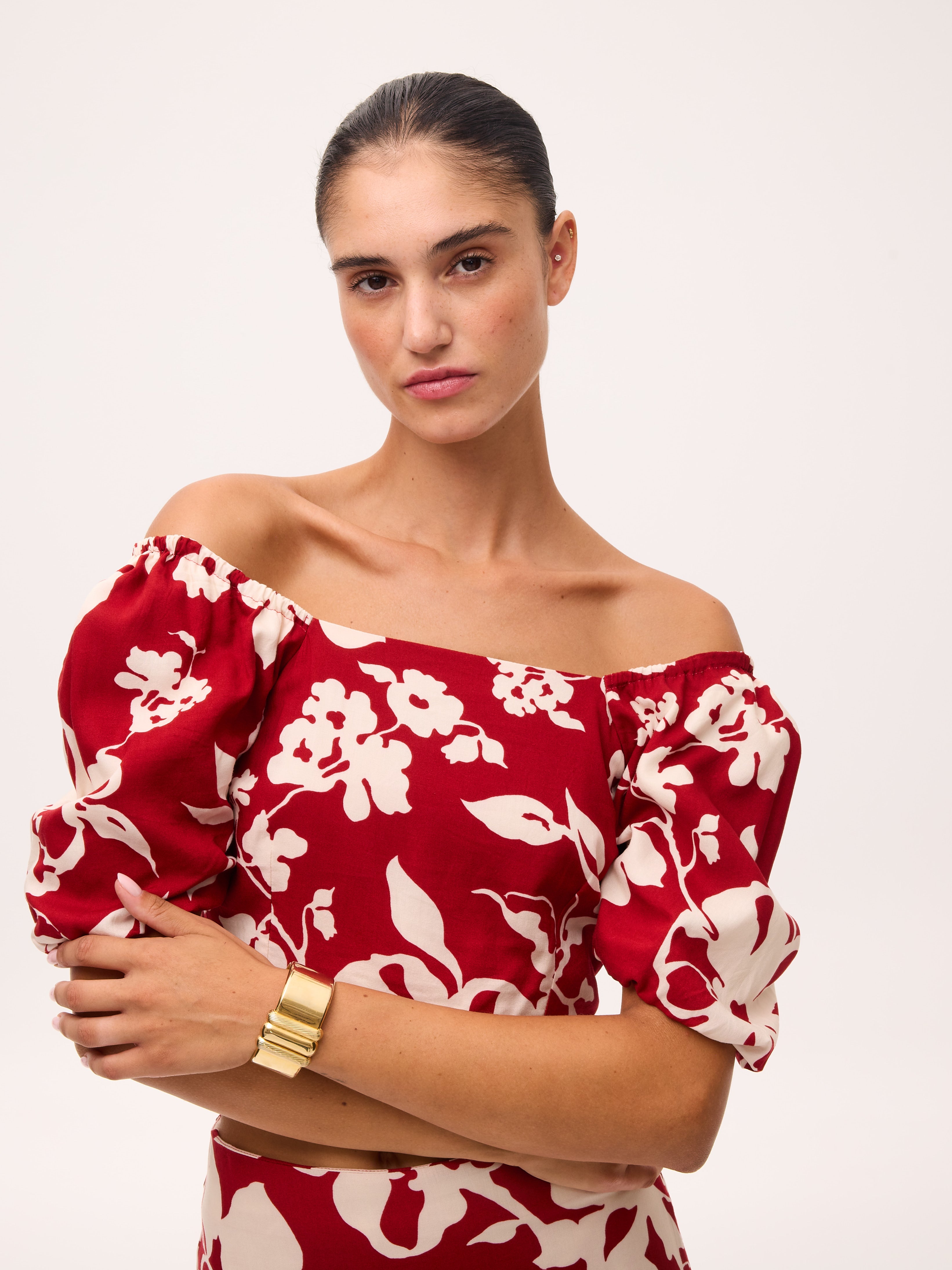 MARGARET RED - SET: TOP + FALDA (Top & Skirt)