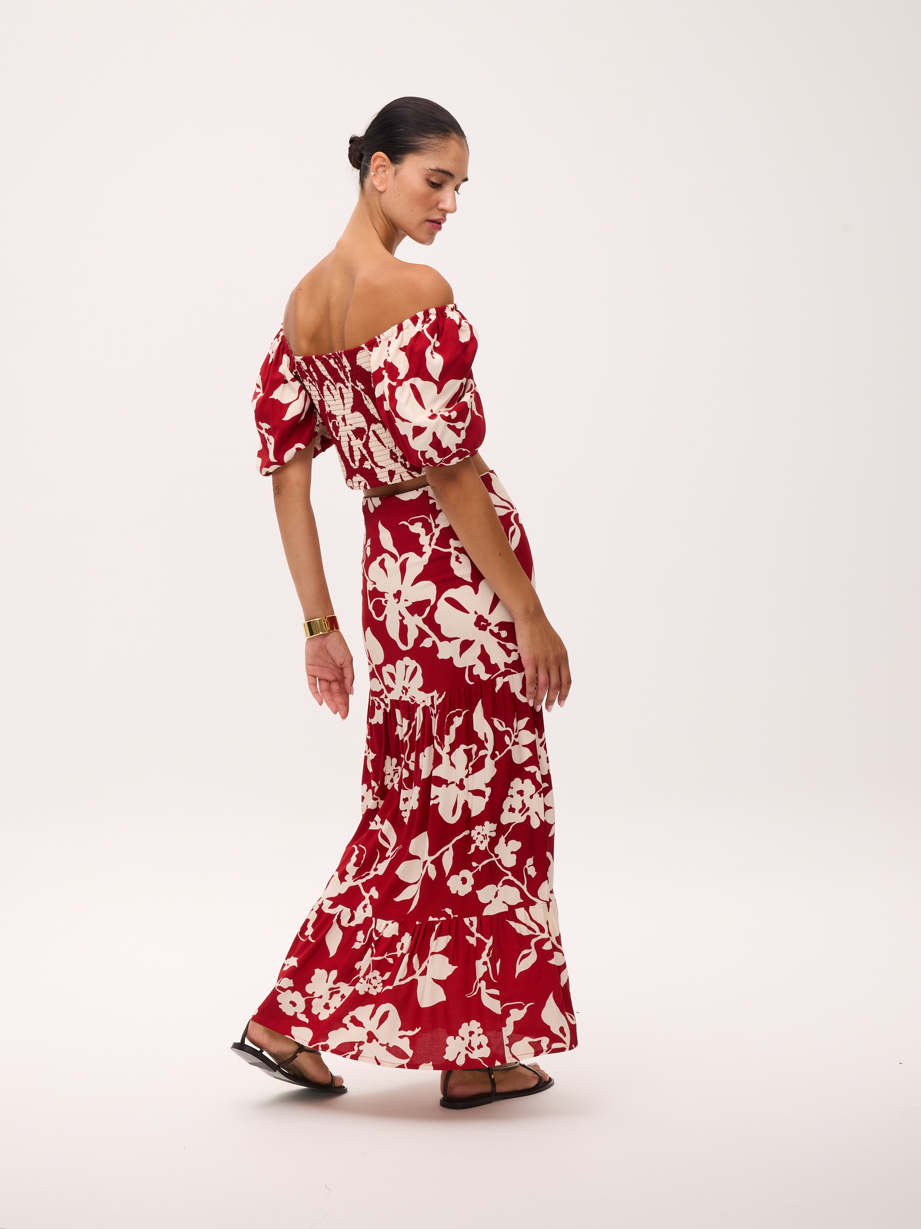 MARGARET RED - SET: TOP + FALDA (Top & Skirt)