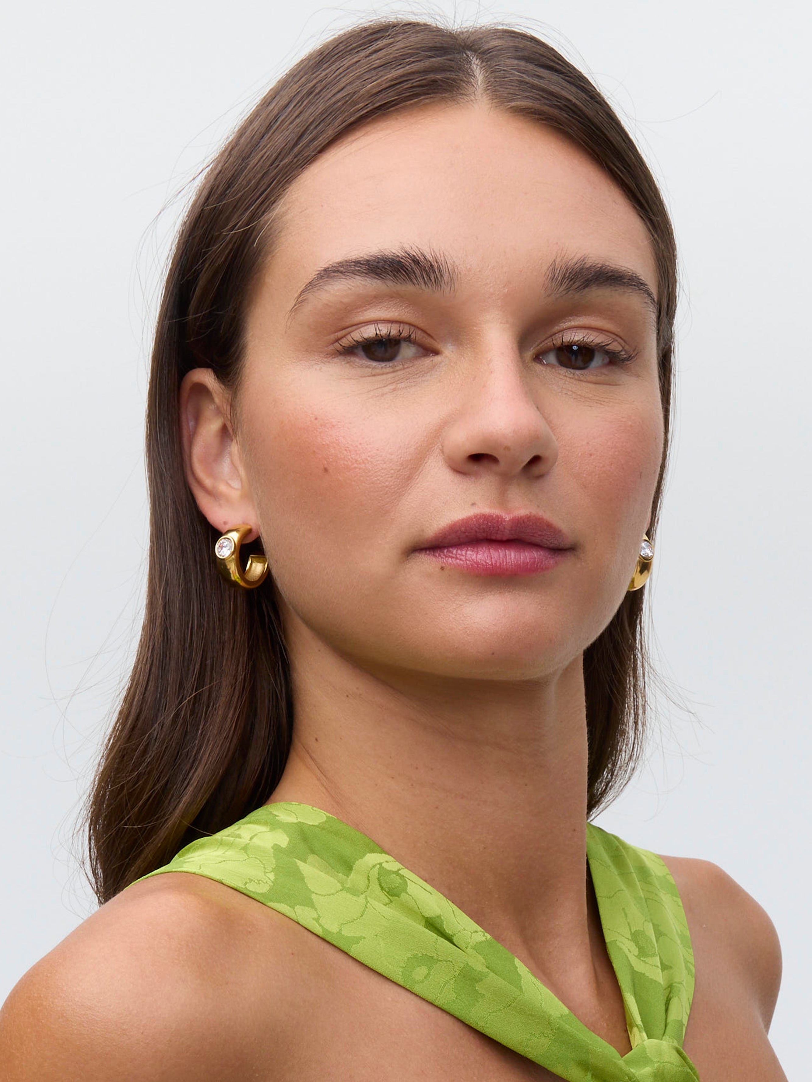 BUBALU - Aros dorados circonita