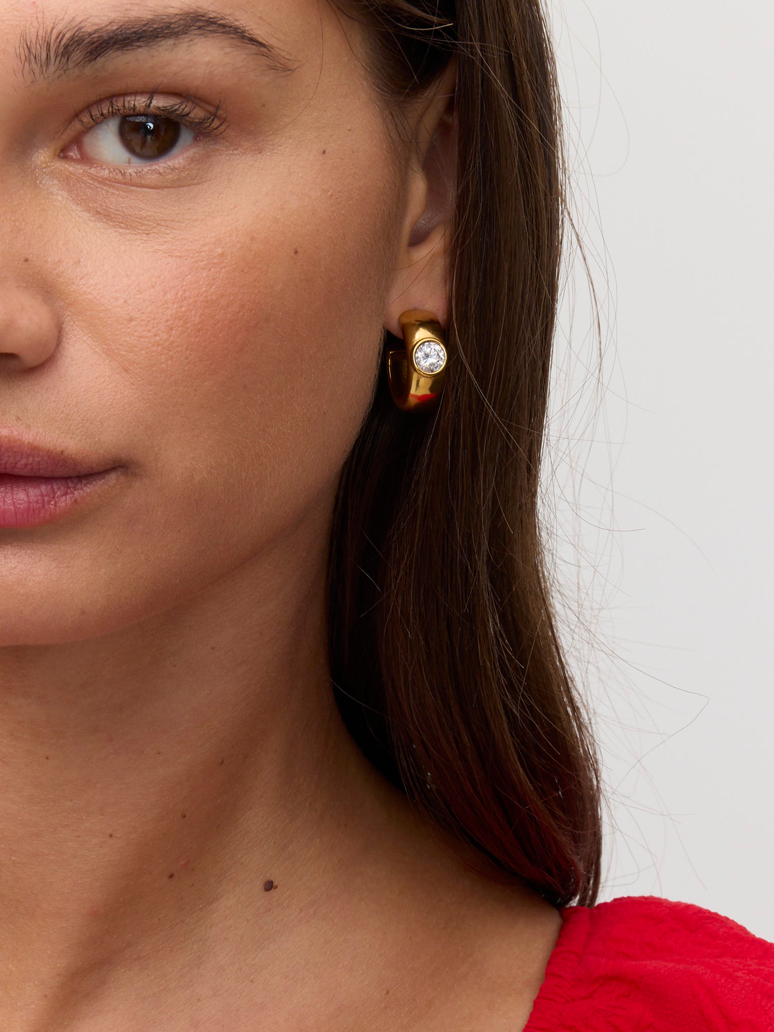 BUBALU - Aros dorados circonita