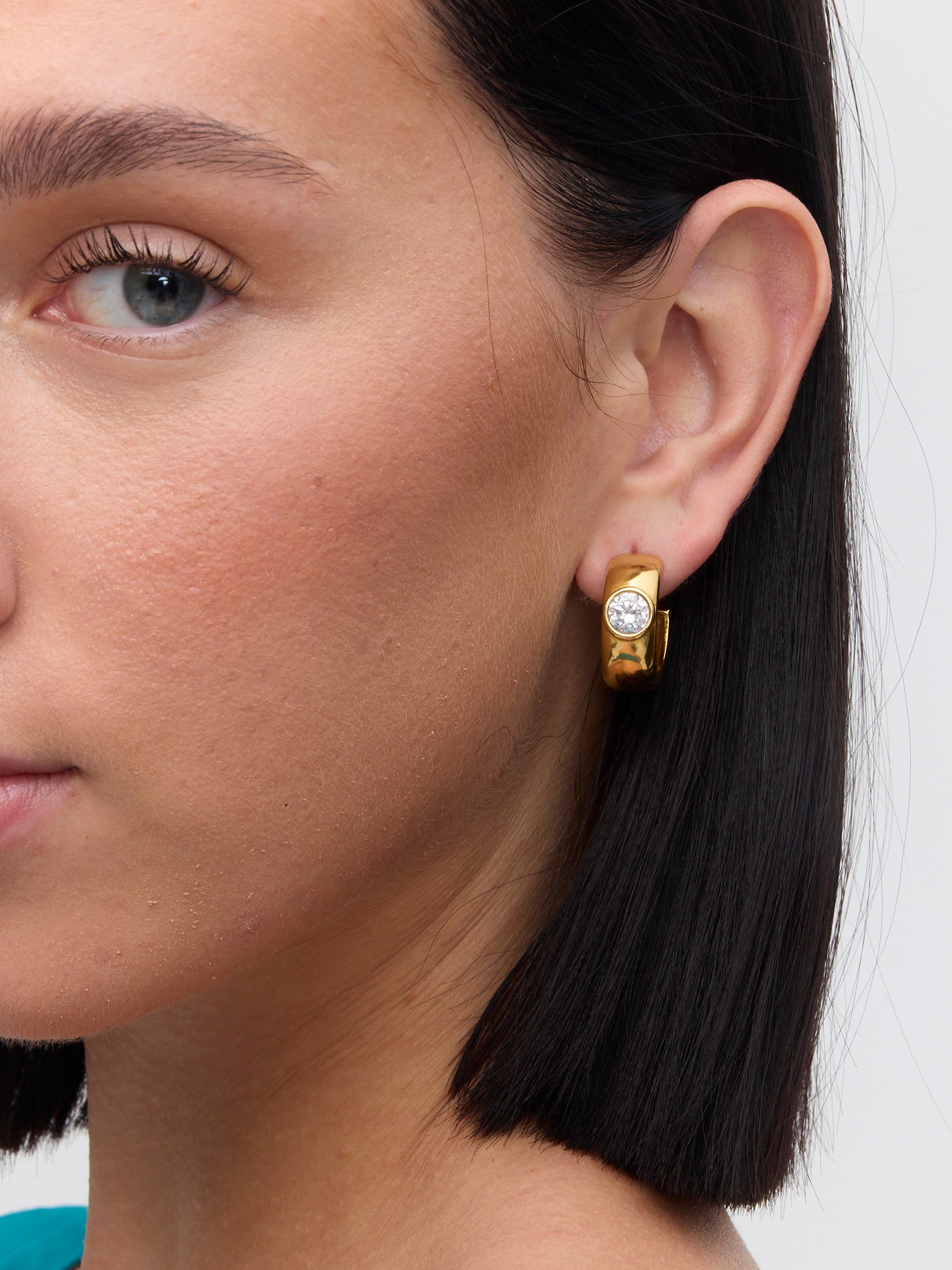 BUBALU - Aros dorados circonita