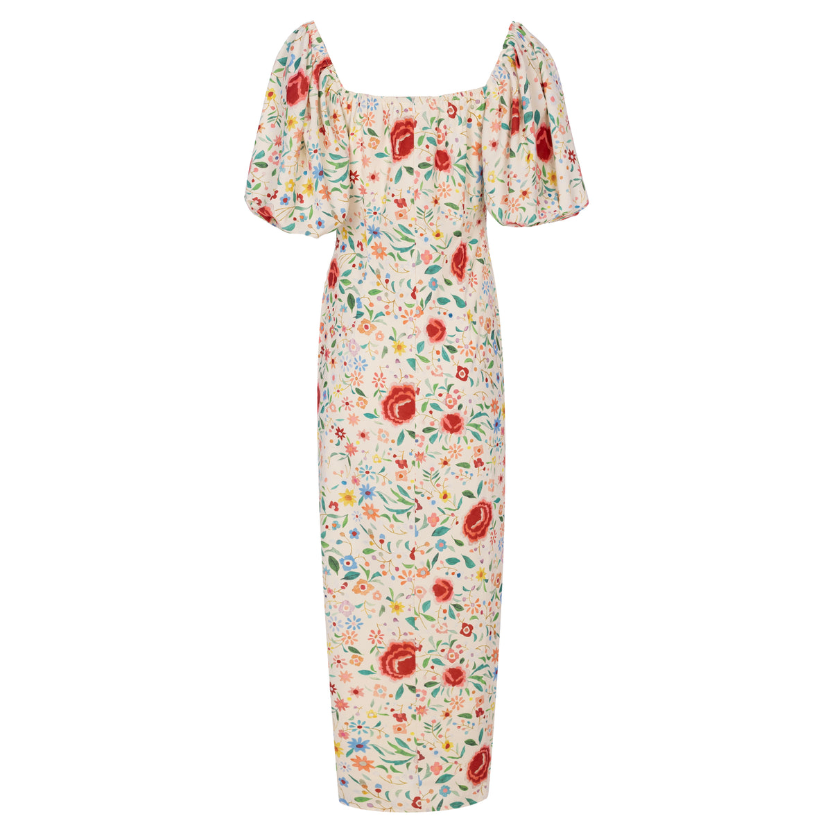RITA - Vestido midi drapeado estampado flore