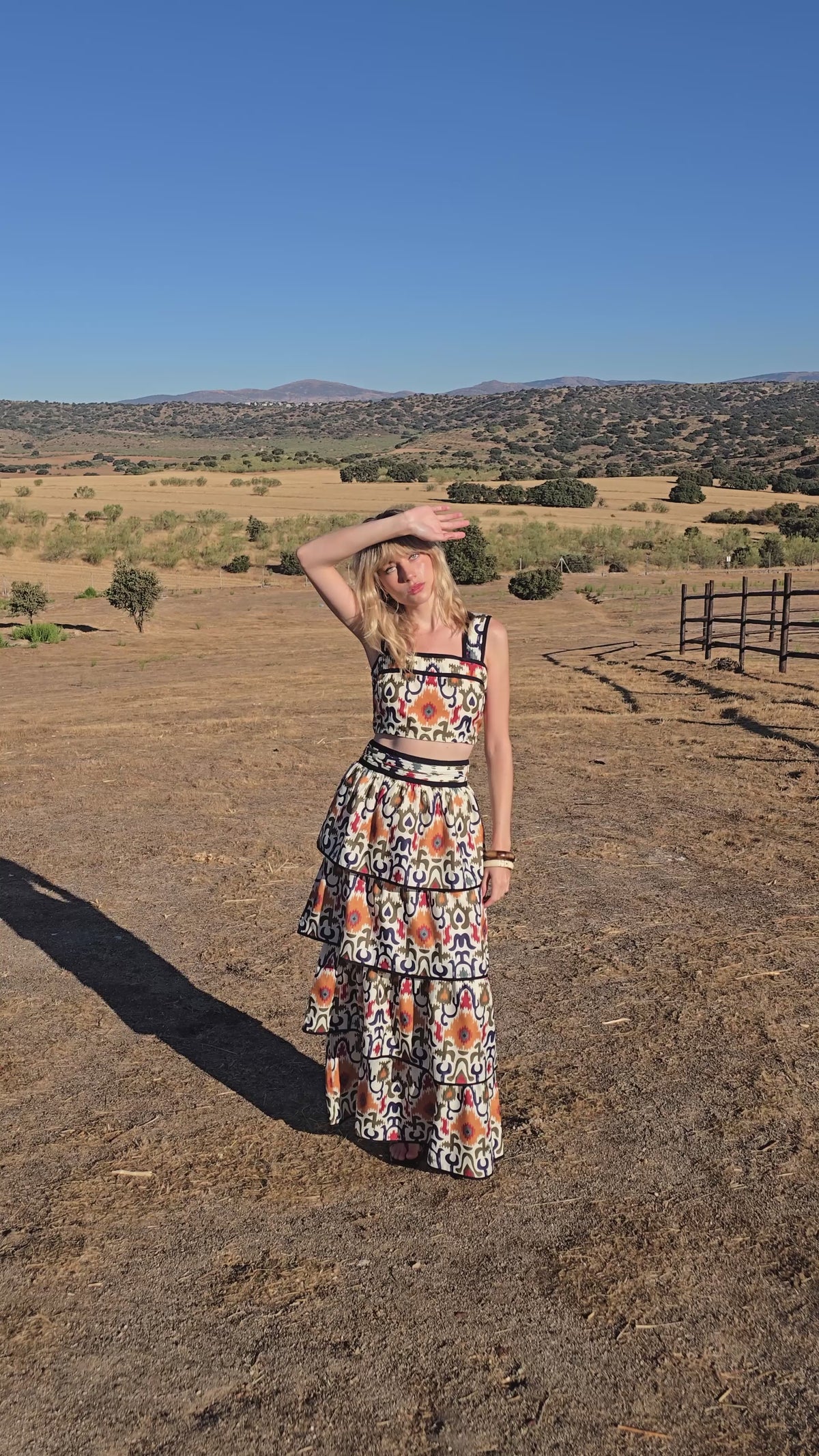 BRIO FOLK - Conjunto print multicolor