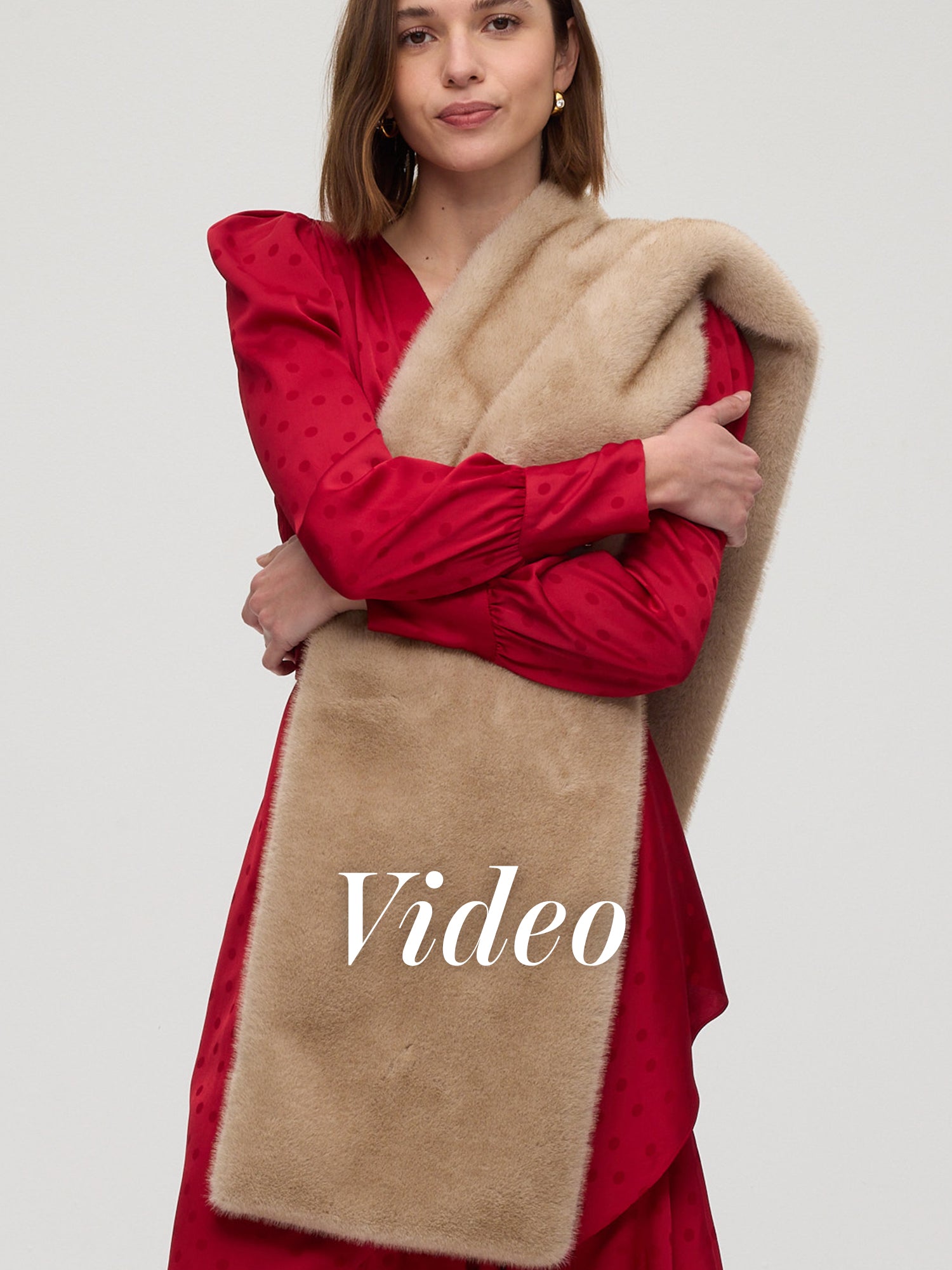 CROWD BEIGE - Estola faux fur beige