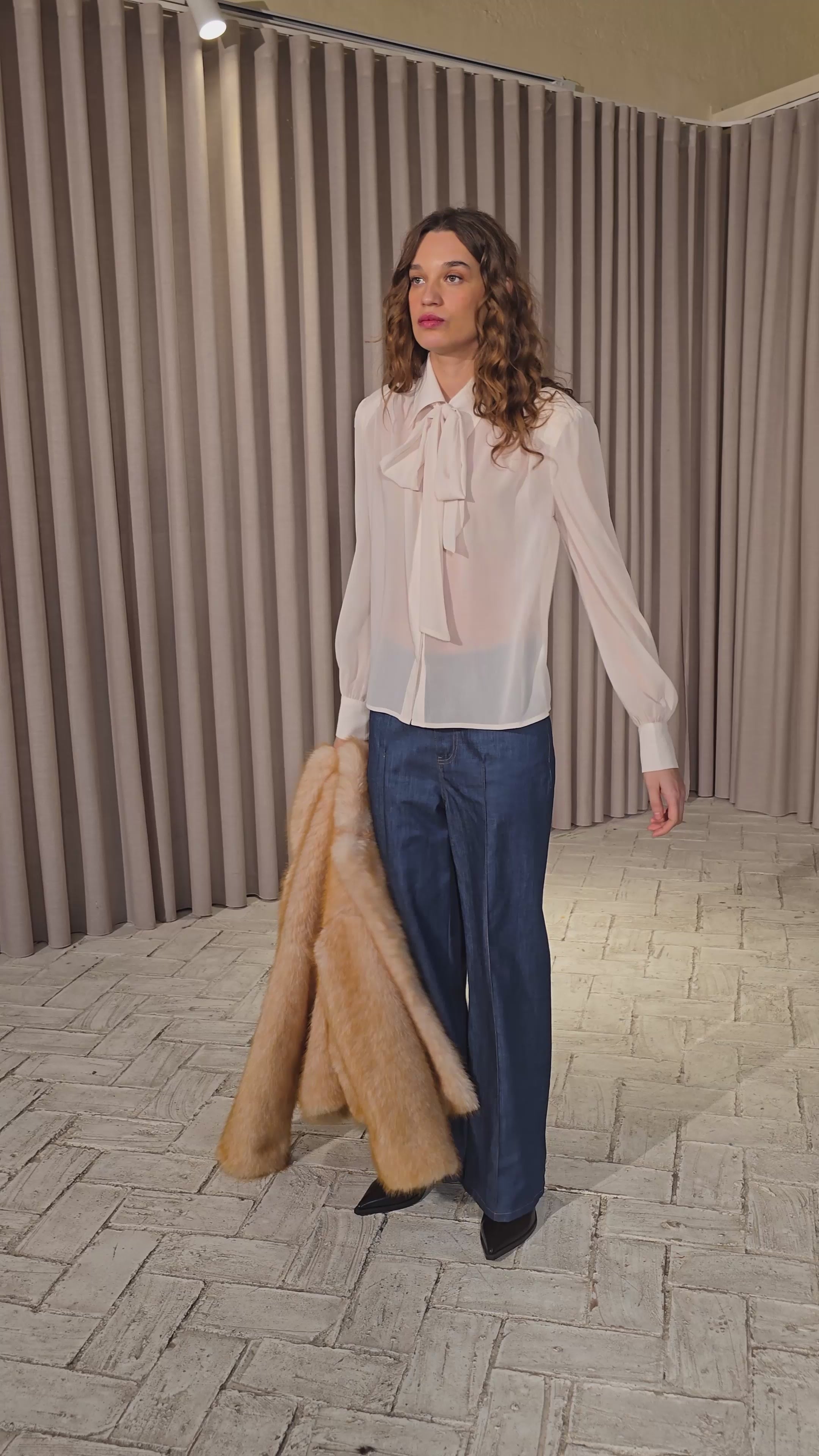 ALLURE WHITE - Camisa gasa textura color blanco