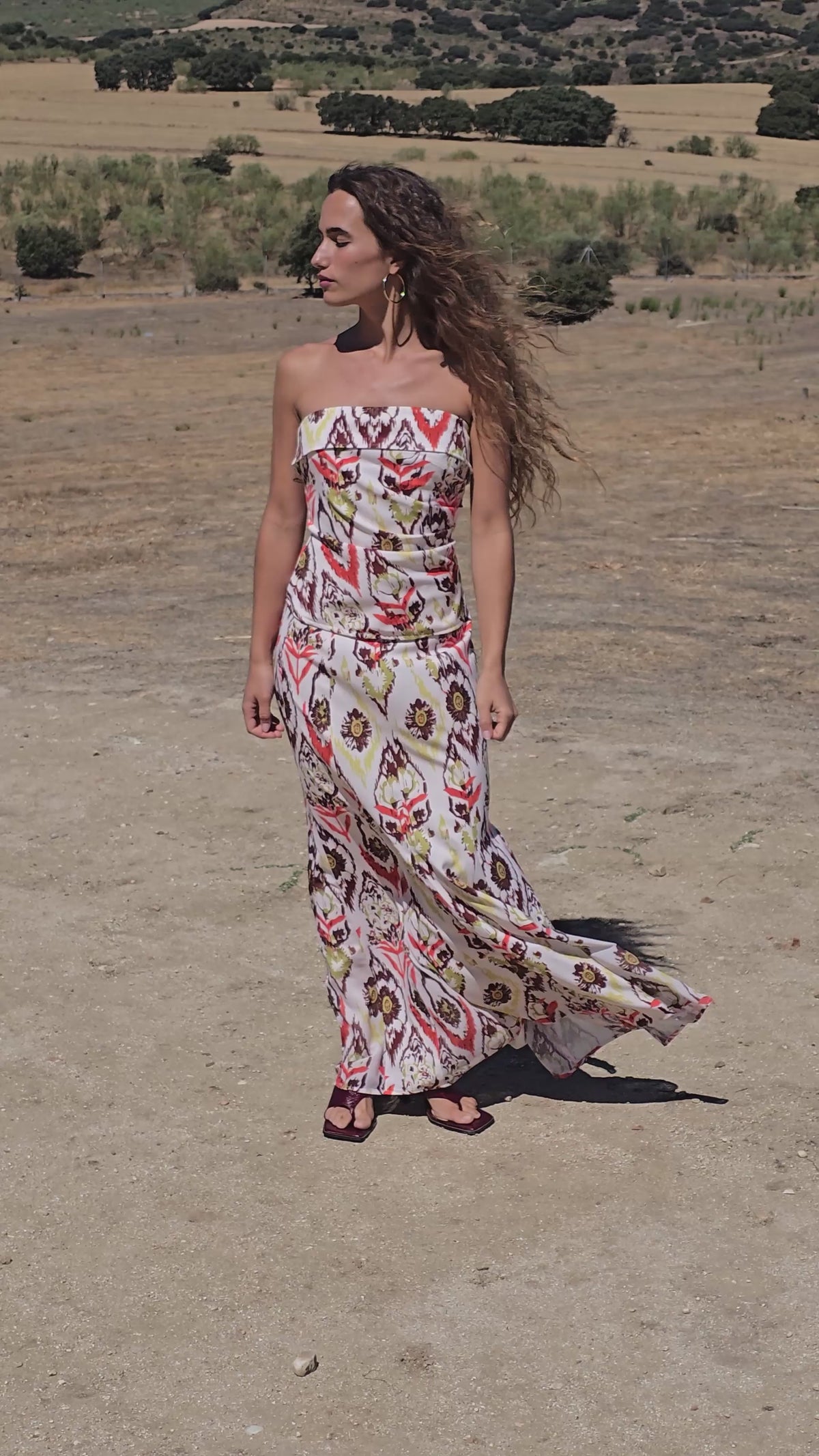 CALYPSO PRINT - Conjunto ikat godets