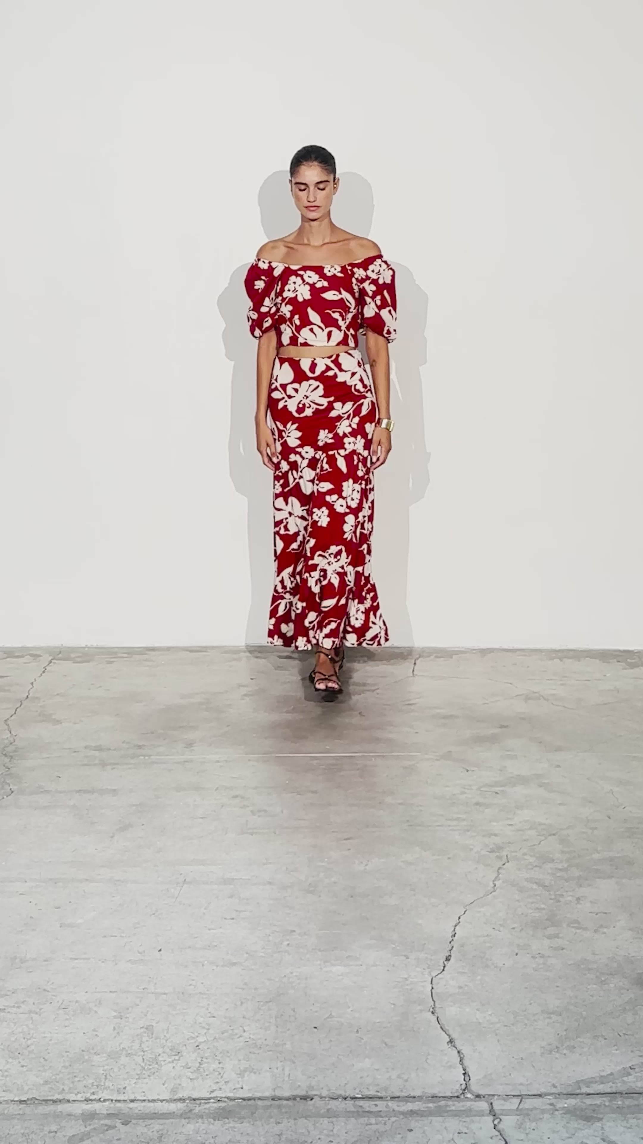 MARGARET RED - SET: TOP + FALDA (Top & Skirt)