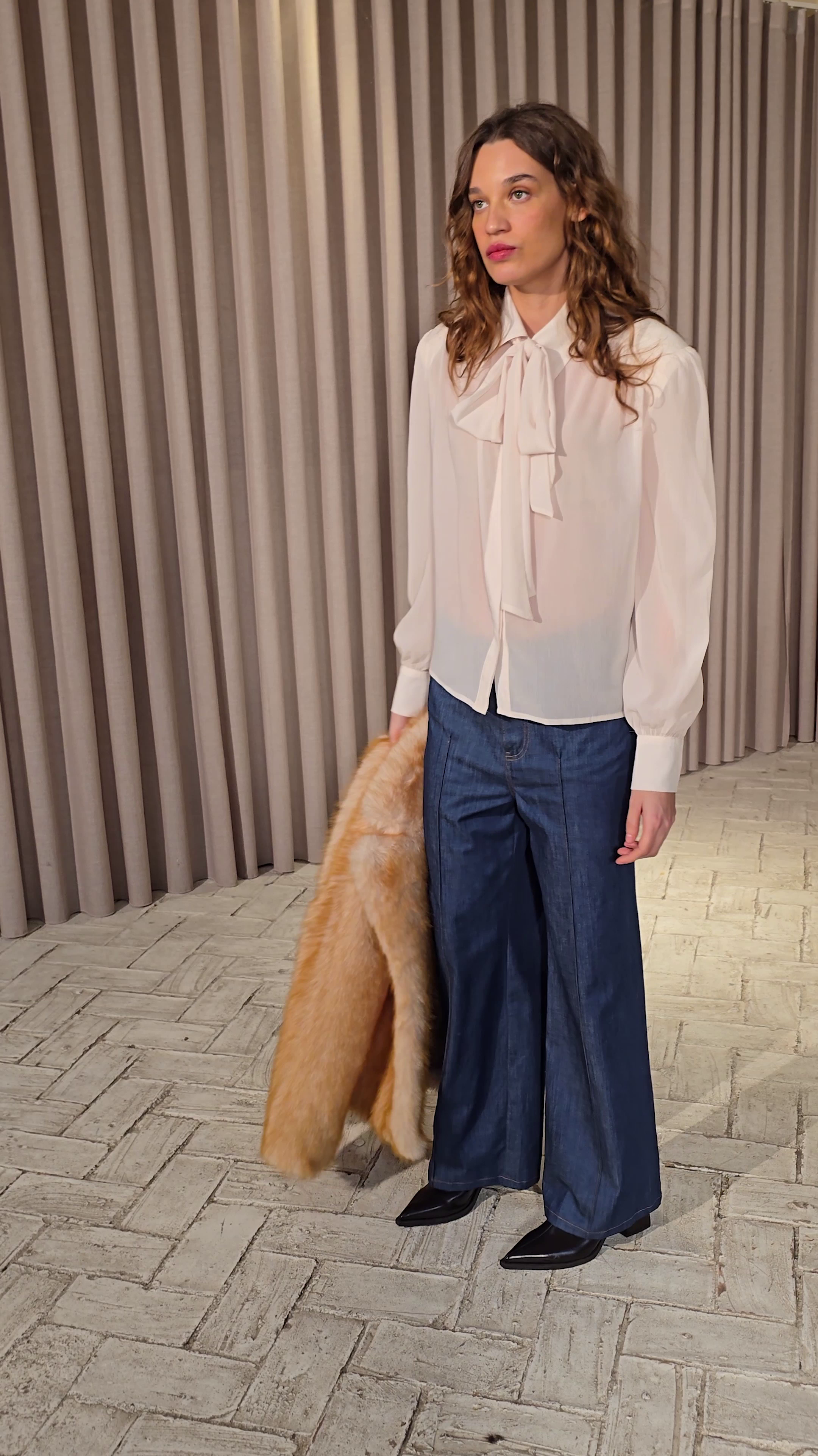 DUSK DENIM PANT - Pantalón cinco bolsillos denim bordado